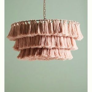 Pink Tasseled light fixture